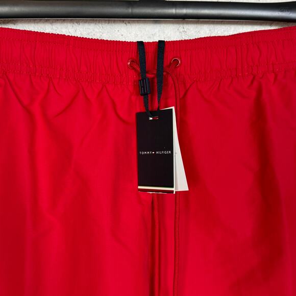 Tommy Hilfiger Men's Drawstring Logo 7" Swim Trunks - Primary Red XXL - Picture 3 of 7